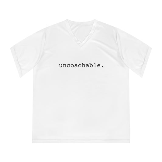 uncoachable. Women's Fit Performance V-Neck Shirt