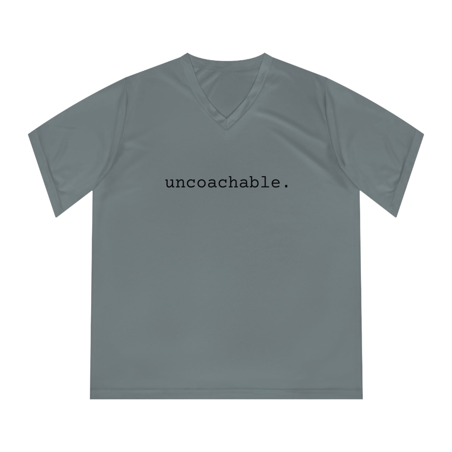 uncoachable. Women's Fit Performance V-Neck Shirt